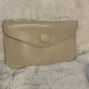 Vintage EUC Bone Leather Michael Green Clutch